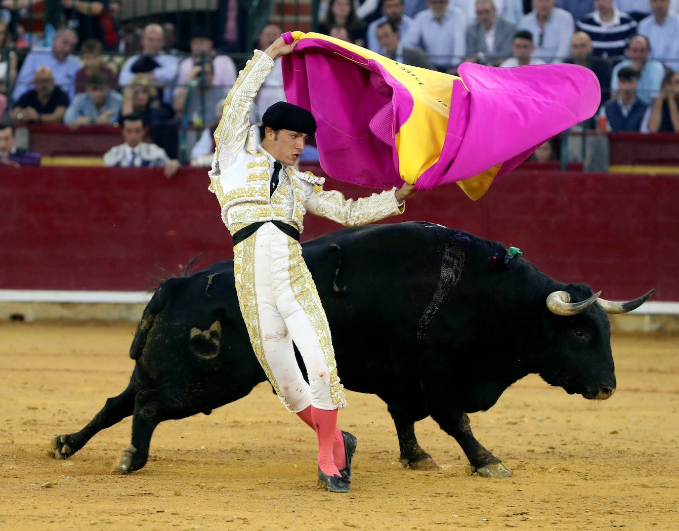 El torero lorquino perdió la puerta grande por el descabello en el séptimo festejo de la Feria del Pilar