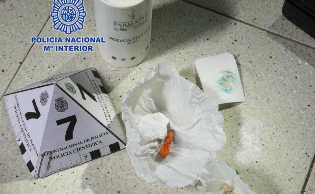 Cocaína de la que se incautó la Policía Nacional en Yecla.