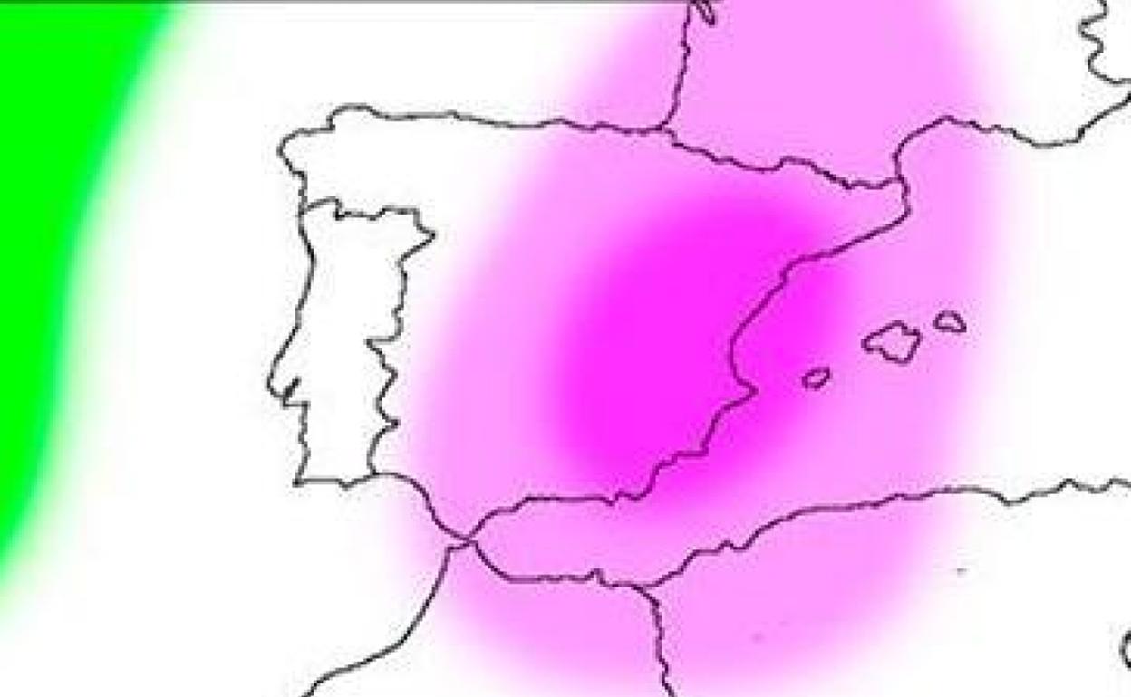 Previsión de precipitaciones en la Región de Murcia para el día 21 de octubre. 