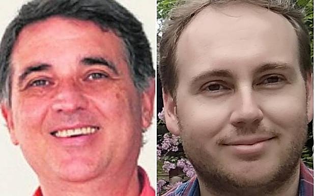 Rafael García Molina y Pablo de Vera, investigadores de la UMU.