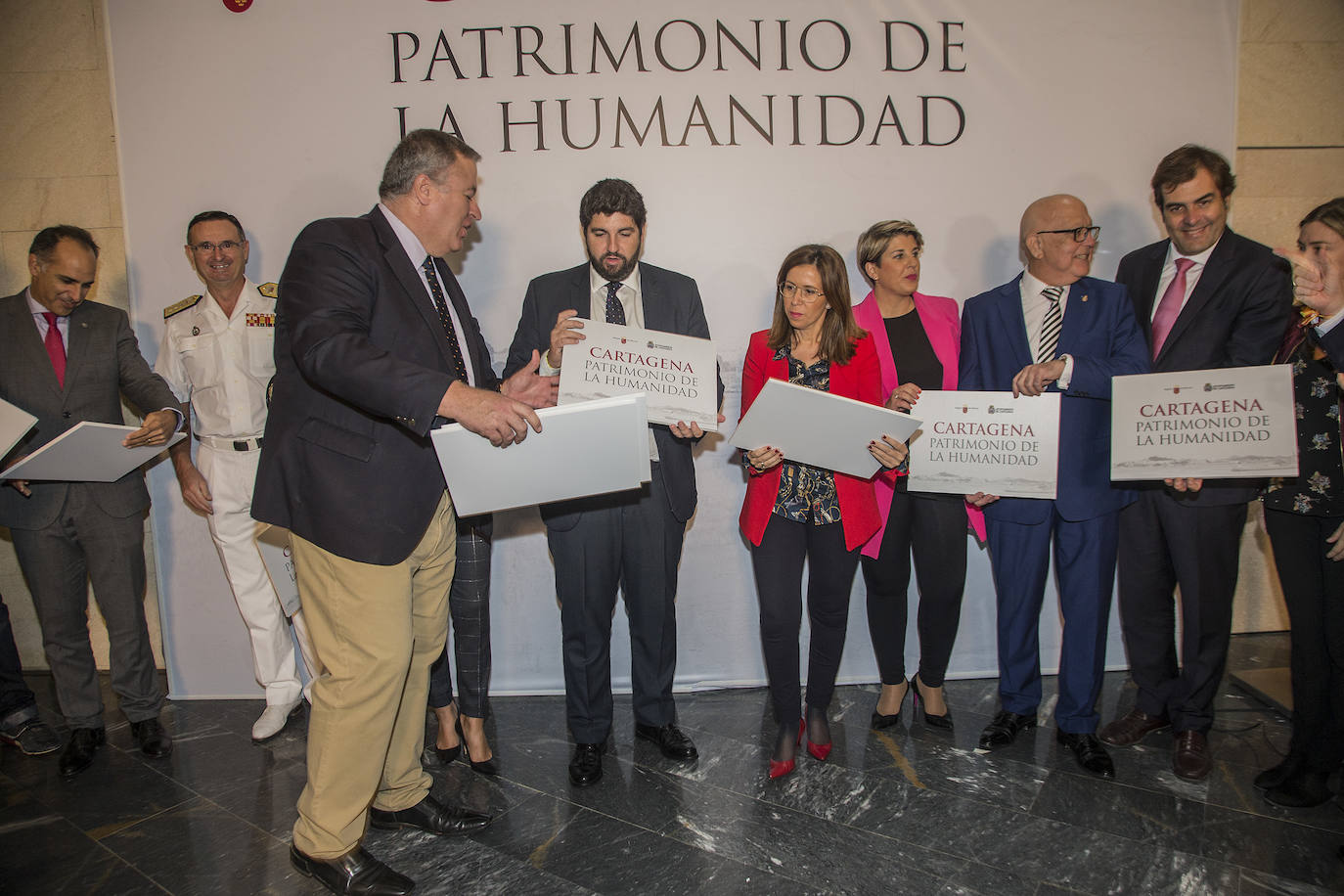 El Ayuntamiento de Cartagena y la Comunidad inician las gestiones para lograr un sello que traerá medio millón de turistas más, según López Miras.