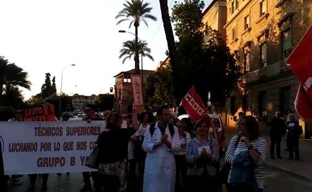 Manifestación celebrada este martes en Murcia.