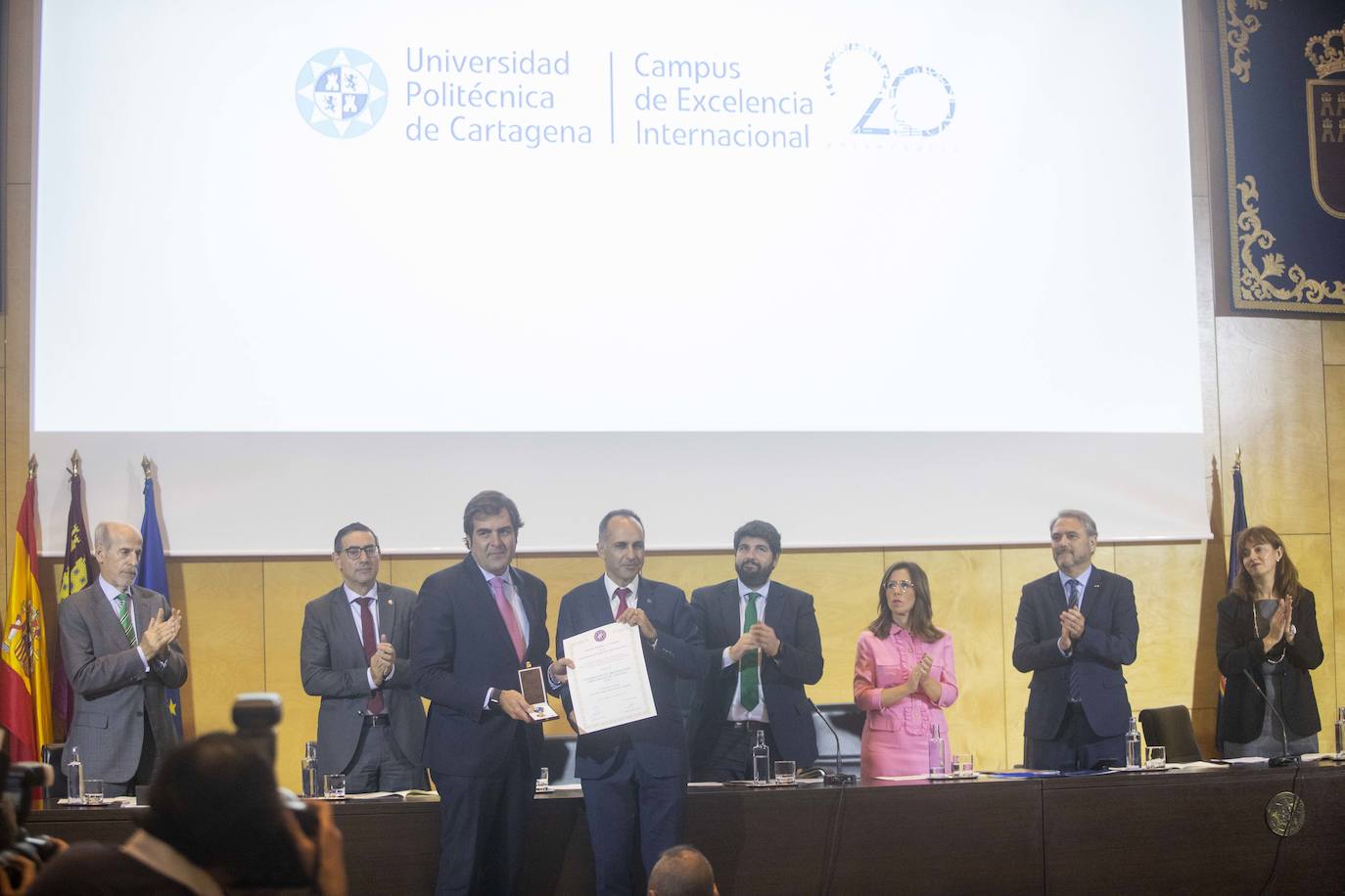 Acto del vigésimo aniversario de la Universidad Politécnica de Cartagena.