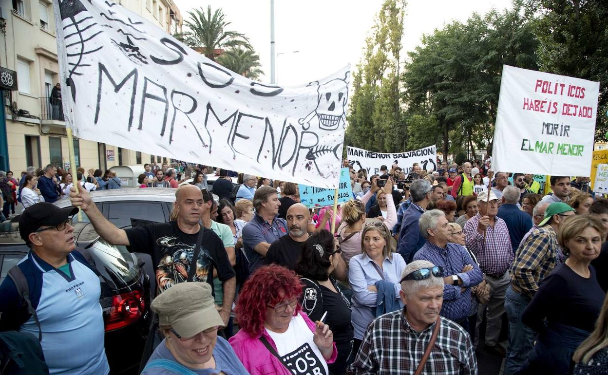 Carteles reivindicativos en la manifestación.