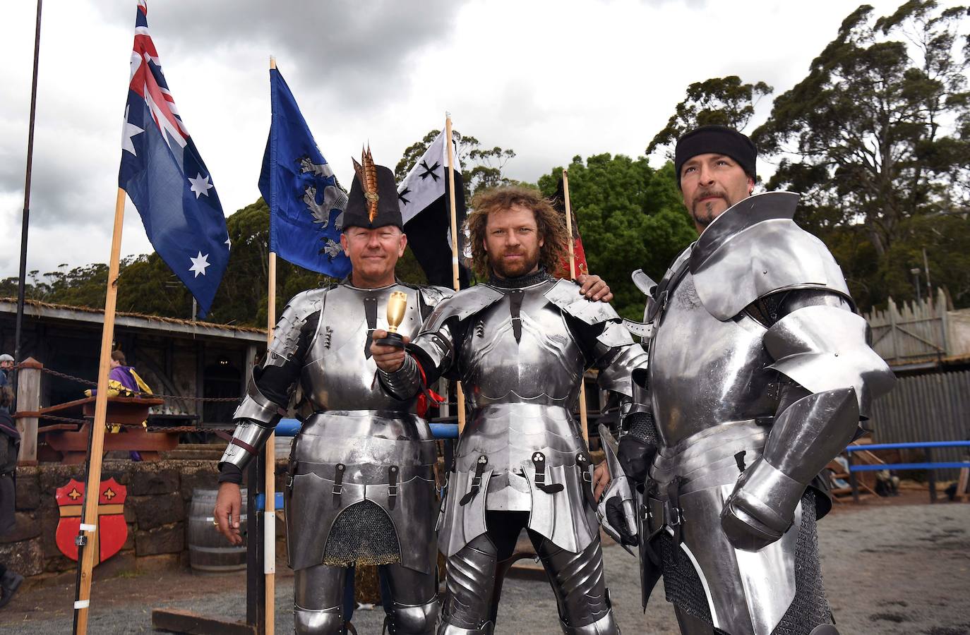 El castillo Kyral en Leigh Creek, a unos cien kilómetros de Melbourne, es testigo de una batalla de justas entre australianos e ingleses que recrea las batallas que vivieron en siglos anteriores.