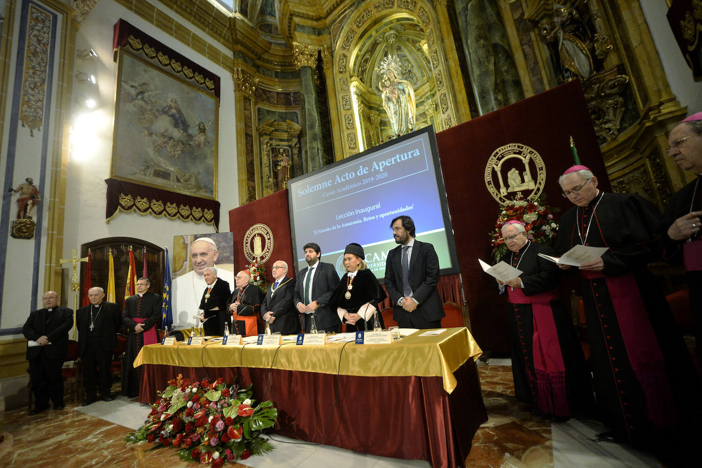 Acto de apertura del curso académico de la UCAM, este viernes, en el campus de Los Jerónimos.