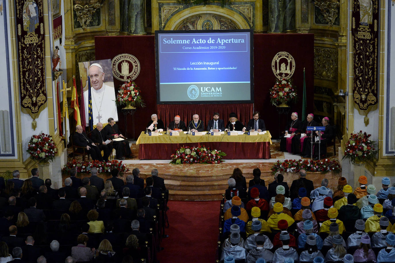 Acto de apertura del curso académico de la UCAM, este viernes, en el campus de Los Jerónimos.