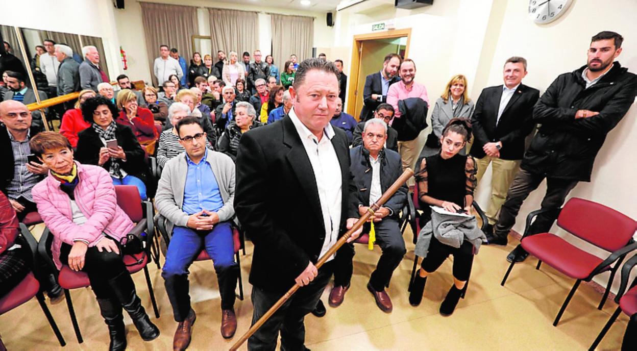 Ángel García, anoche, recién ratificado como pedáneo. 