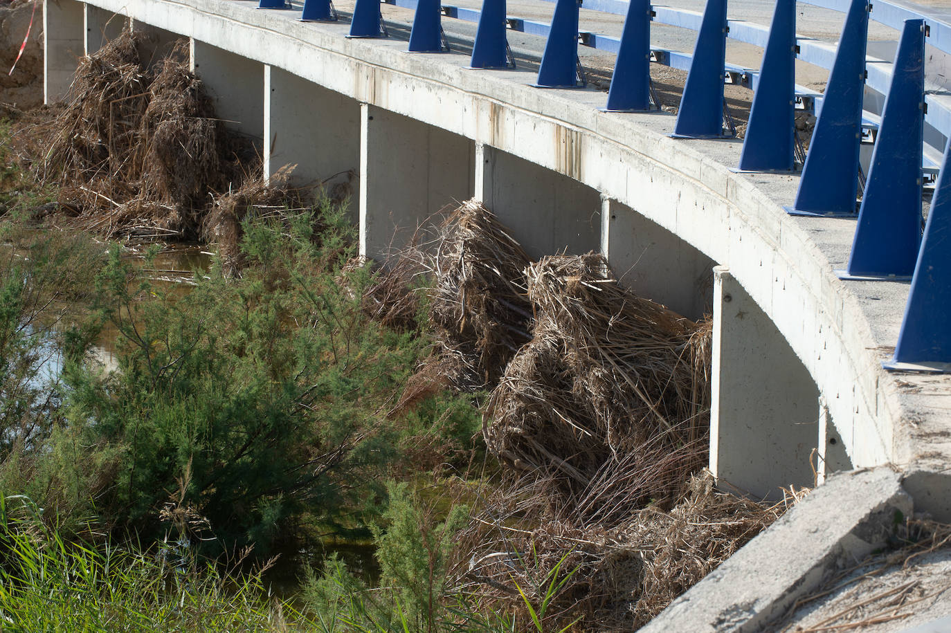 La 'autovía del bancal' (Zeneta-San Javier) tiene su acceso cortado desde hace más de dos meses en la parte de Murcia como consecuencia de los destrozos que causó la DANA.