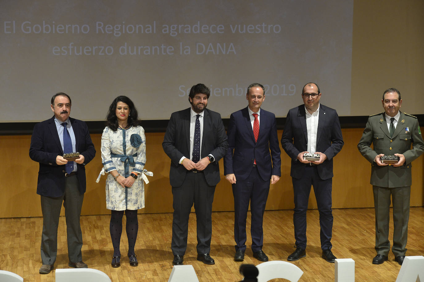 Reconocimiento a las 35 entidades y organismos que participaron en la gestión del episodio de gota fría del pasado septiembre.