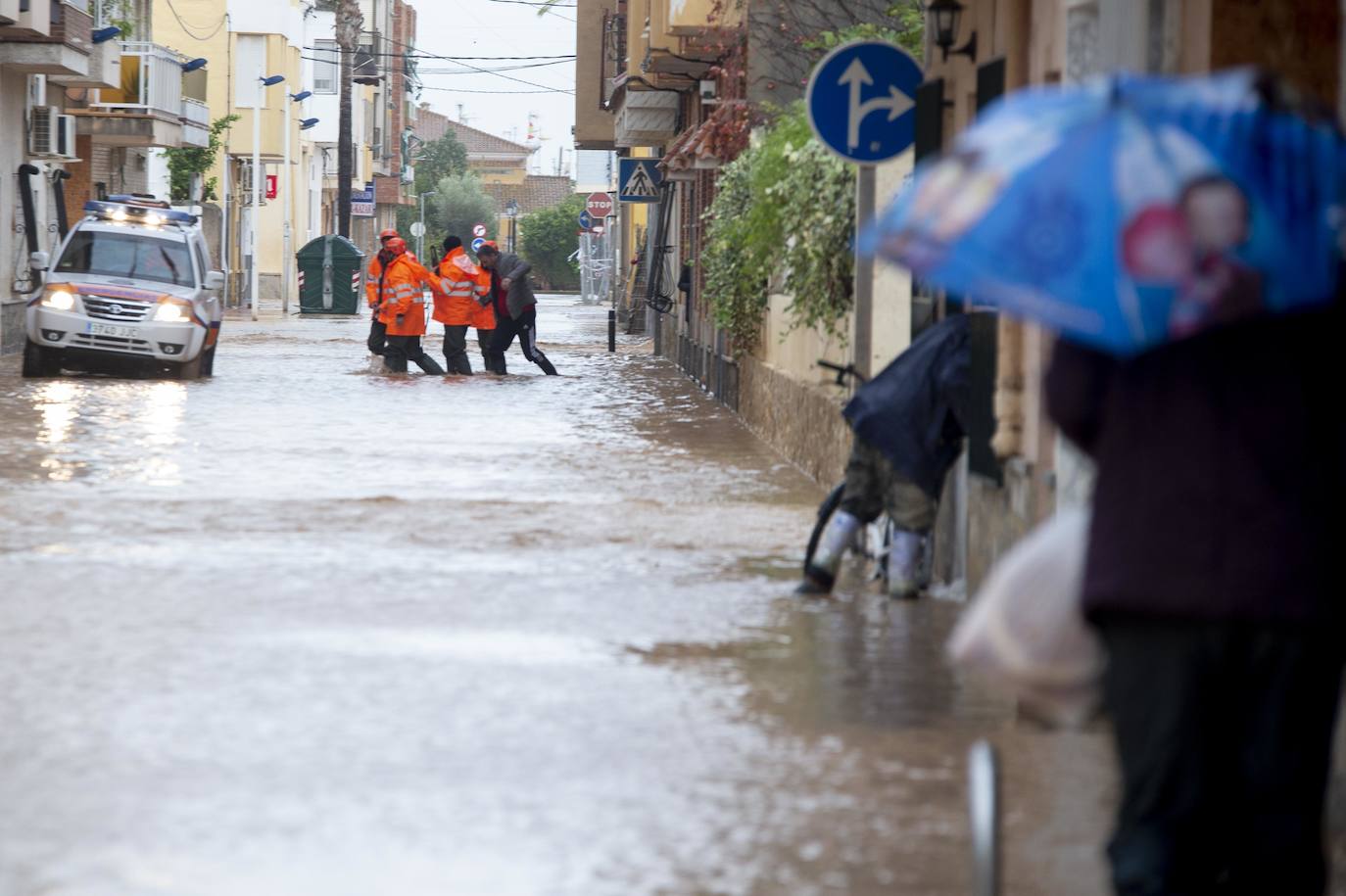 Fotos: Los arrastres del campo de Cartagena anegan Los Alcázares