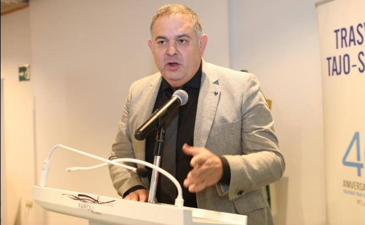 Jiménez, durante el acto de entrega de la Medalla de Oro de la Comunidad de Regantes de Lorca.