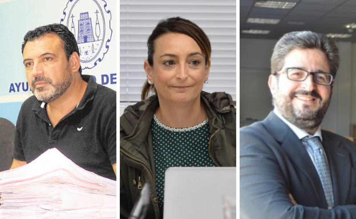 El actual primer teniente de alcalde de Cehegín, Jerónimo Moya, la diputada regional Valle Miguélez y el empresario y profesor de Telecomunicaciones de la UPCT David Sánchez.