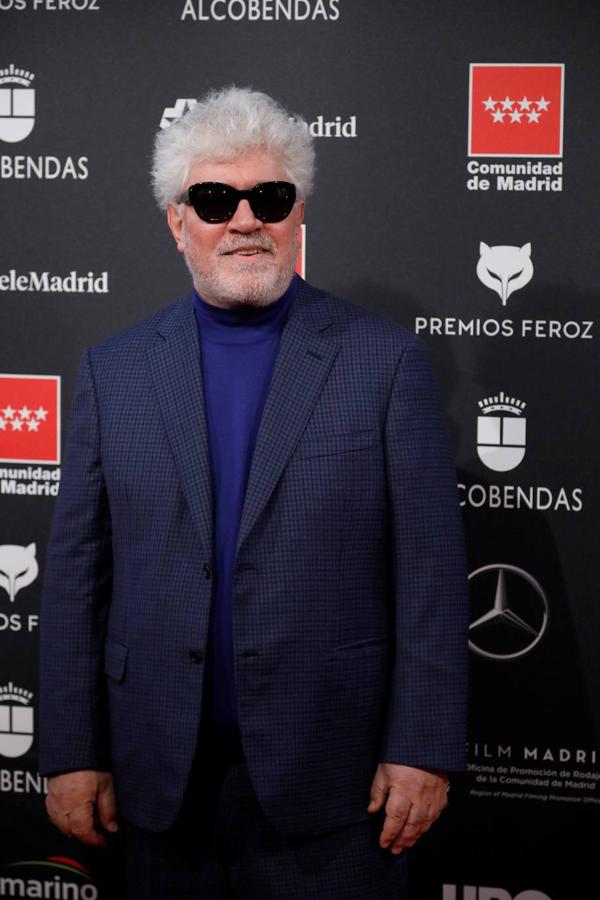 Pedro Almodóvar, que consiguió hacerse con el galardón a mejor director y mejor película por 'Dolor y gloria', asistió con un traje violeta.