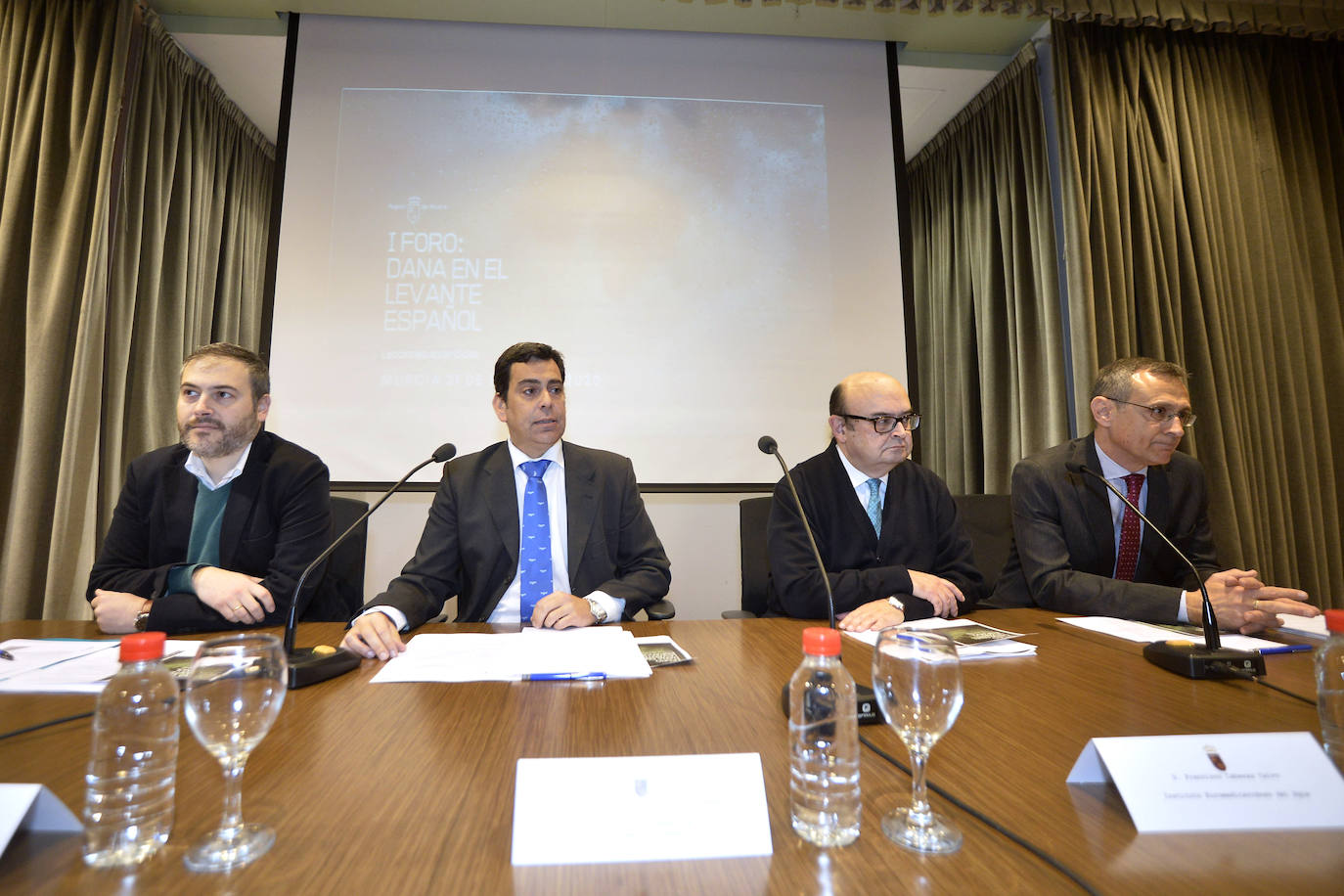 Imagen del consejero de Fomento e Infraestructuras, José Ramón Díez de Revenga, durante la I Jornada sobre la Dana en el Levante español.