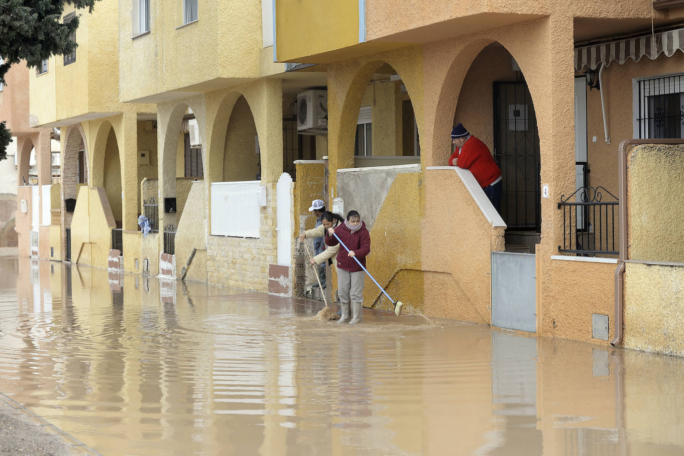 El municipio de Los Alcázares volvió a ser uno de los más afectados por el temporal que recorrió la Región