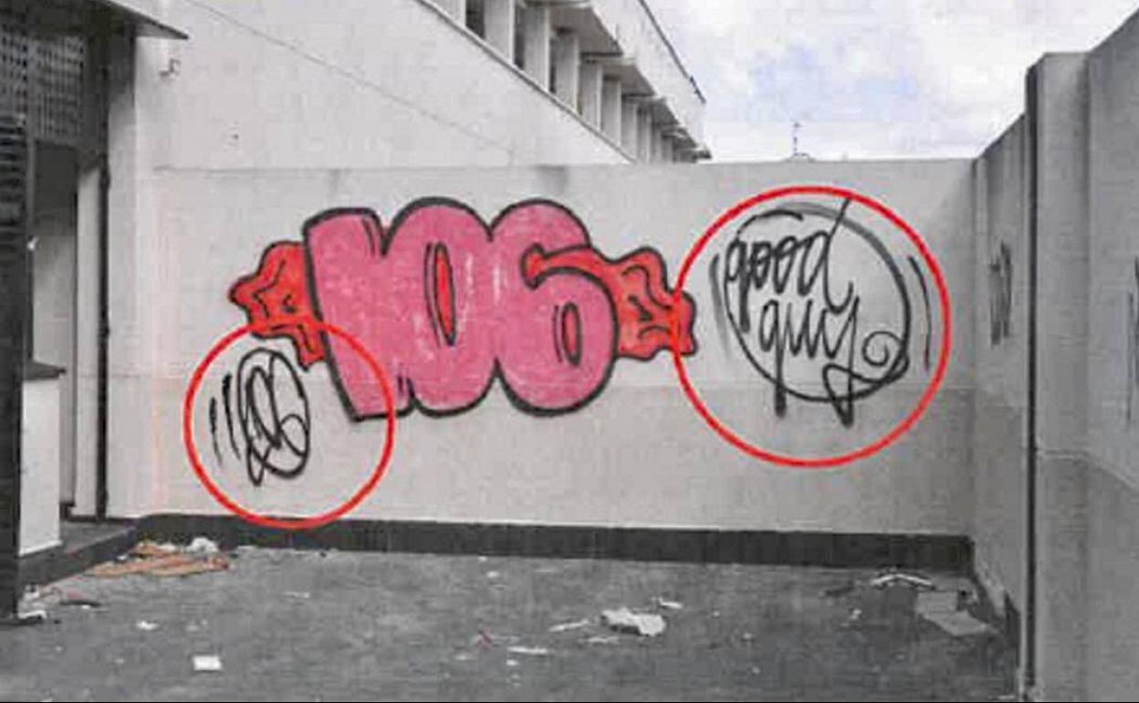 Una de las obras del grafitero. 