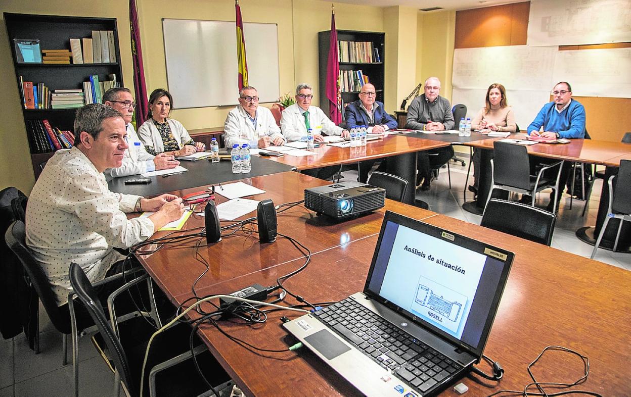 Imagen de la reunión de la comisión de seguimiento de la Ley Rosell, ayer por la mañana. 