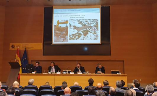 Los directivos de la CHS y de la Sociedad de Presas y Embalses, ayer en el Ministerio. 