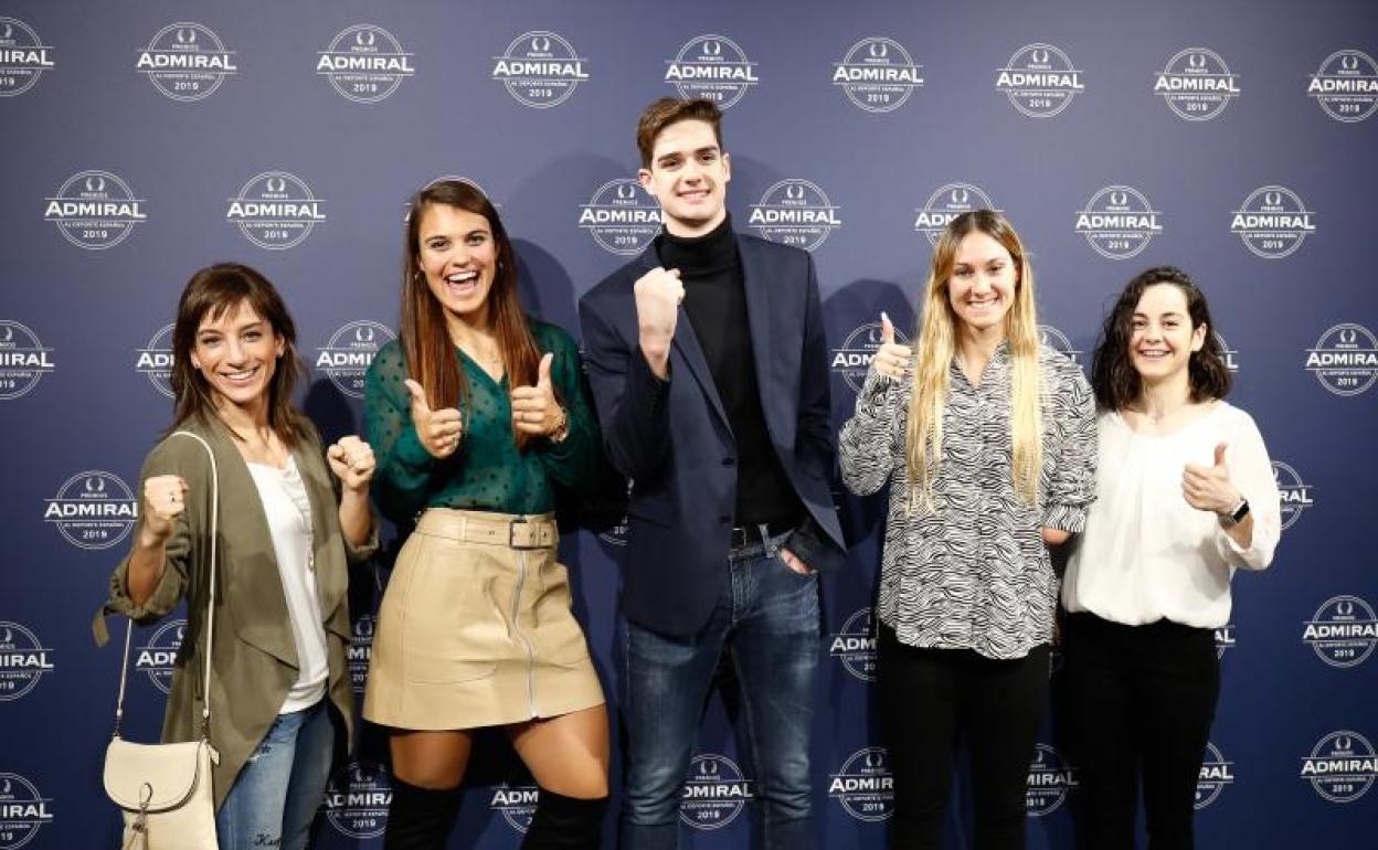 Sandra Sánchez, Aina Cid, Javier Pérez Polo, Sarai Gascón y Ana Pérez.