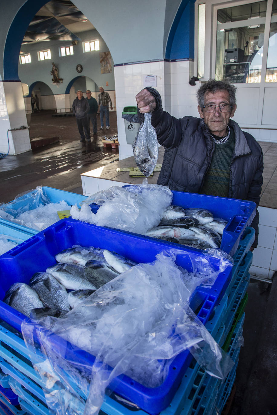 Fotos: La fuga de doradas y lubinas de jaulas tira los precios del pescado en la lonja de Cartagena