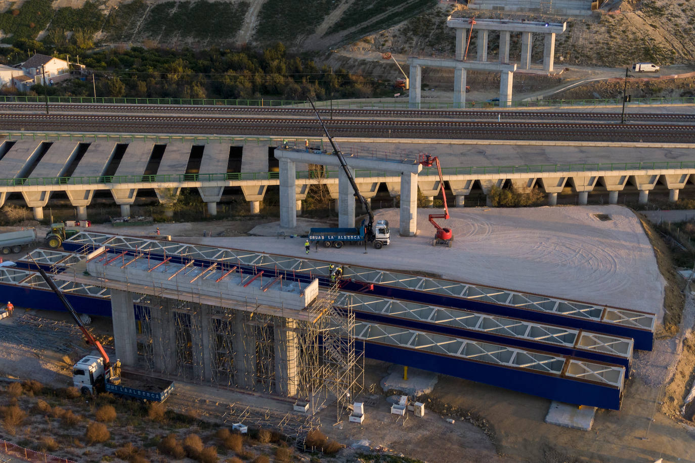 El Ministerio acelera las obras para aliviar el tráfico en el cinturón sur de Murcia. 