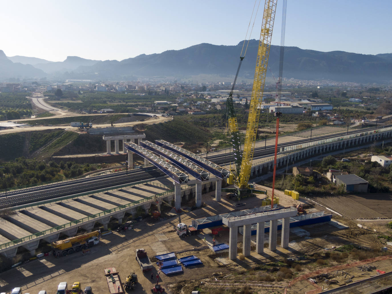 El Ministerio acelera las obras para aliviar el tráfico en el cinturón sur de Murcia. 