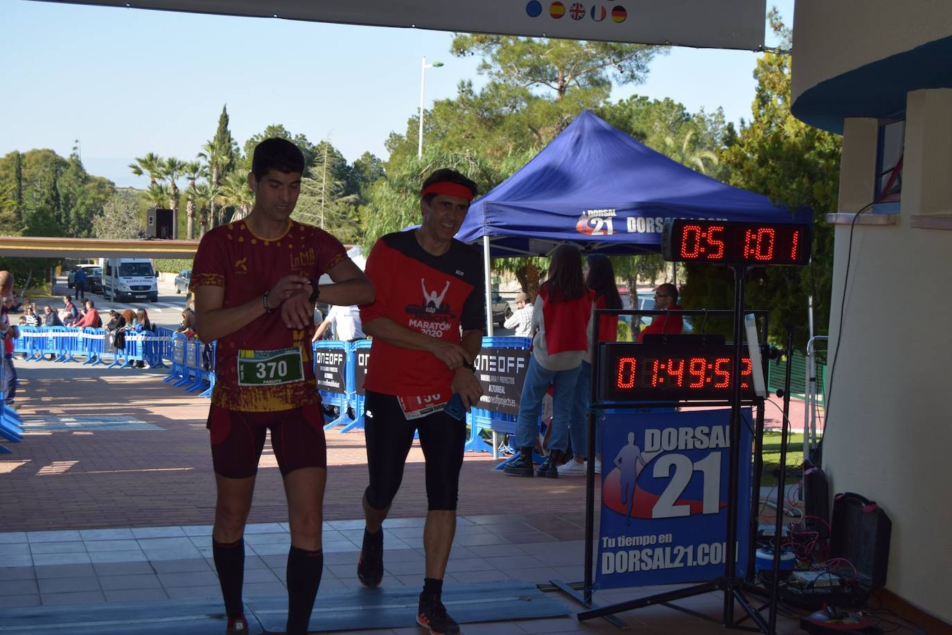 El corredor del Trail Santomera completa los 26 kilómetros en un tiempo de 1:55:05, por la marca de 2:15:15 para la deportista del Automenor Running Team