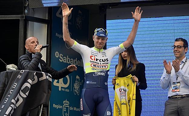 Xandro Meurisse, este sábado, en el podio.