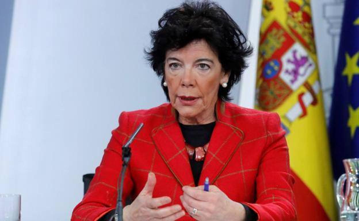 Isabel Celaá, ministra de Educación y FP, en una imagen de archivo.
