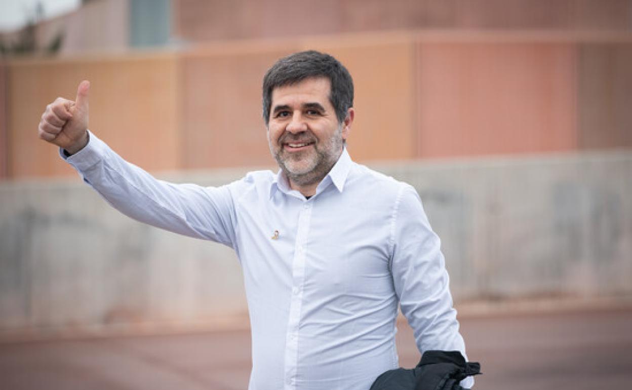 Jordi Sànchez en su primer permiso penitenciario