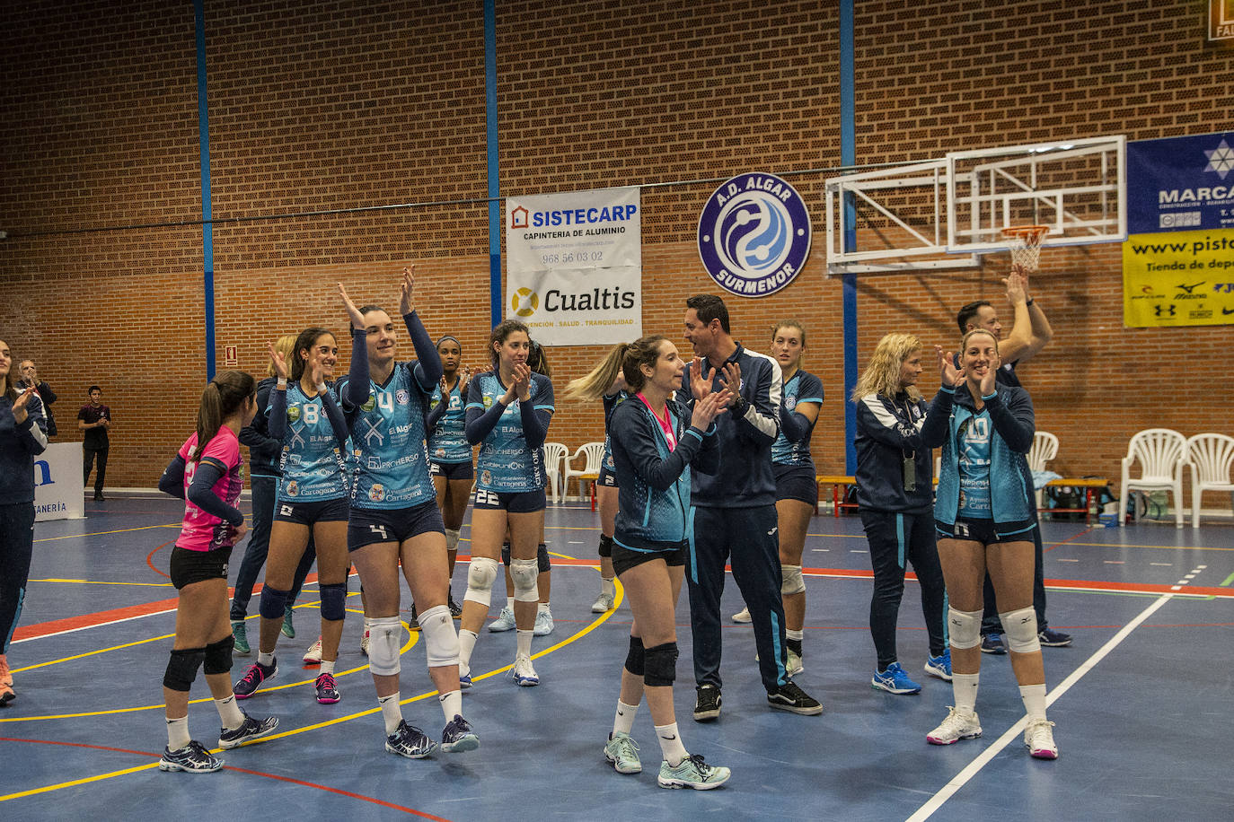 Las chicas de André Collin perdieron por cero a tres ante el líder Logroño, pero consiguieron matemáticamente su salvación en la élite del voleibol