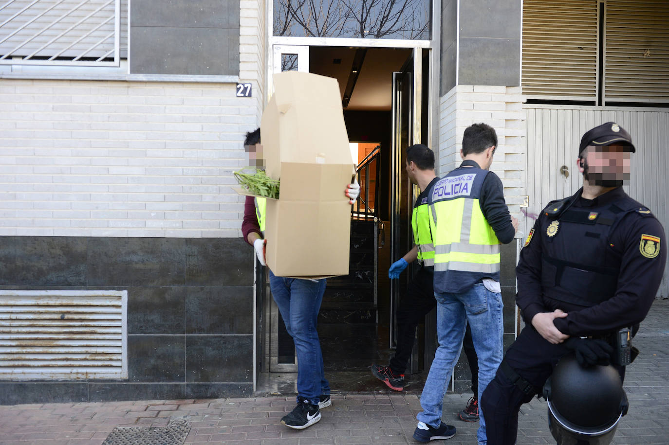 Fotos: Golpe de la Policía Nacional al cultivo de marihuana en La Alberca