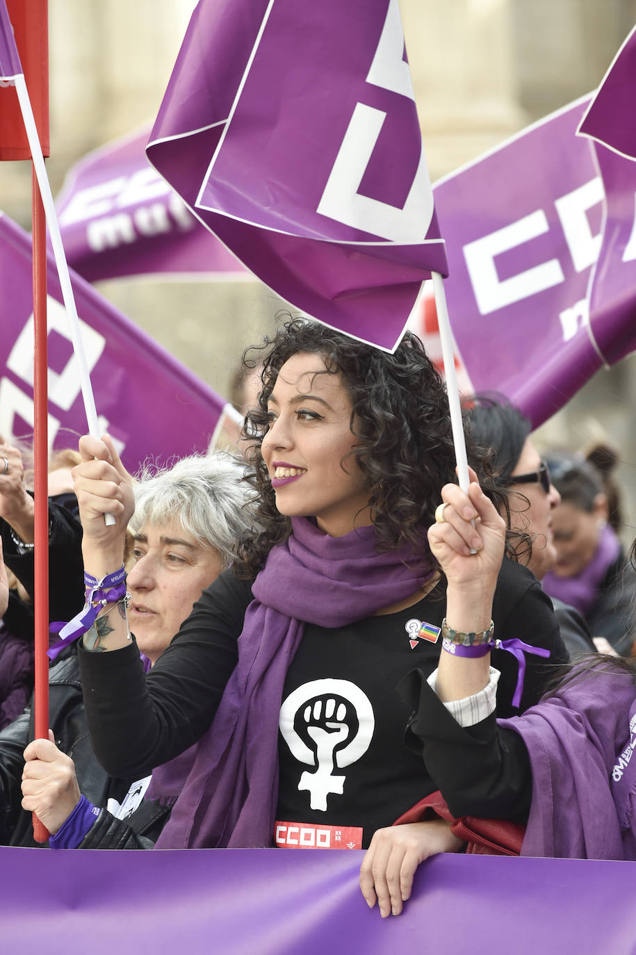 Fotos: Los estudiantes protestan en Murcia por una «ofensiva salvaje contra los derechos conquistados»