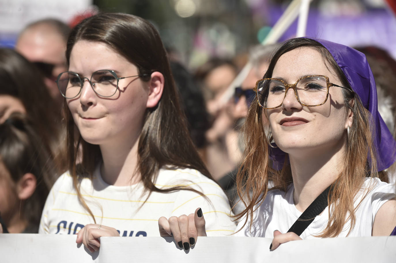 La manifestación transcurrió en un ambiente sano, alegre y reivindicativo.