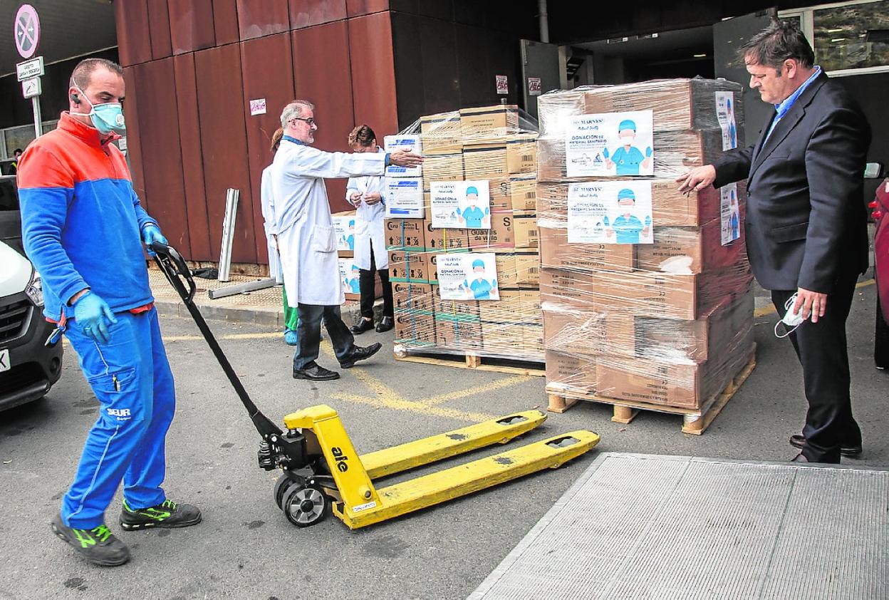 Marnys dona al Santa Lucía 120.000 'kits' de protección