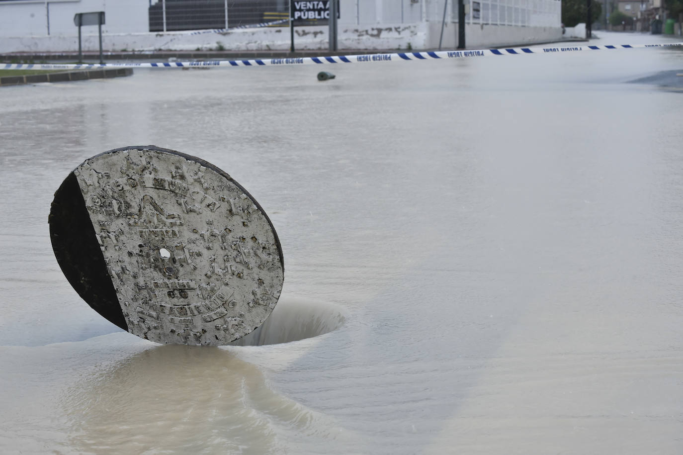 Efectos del temporal en Murcia.