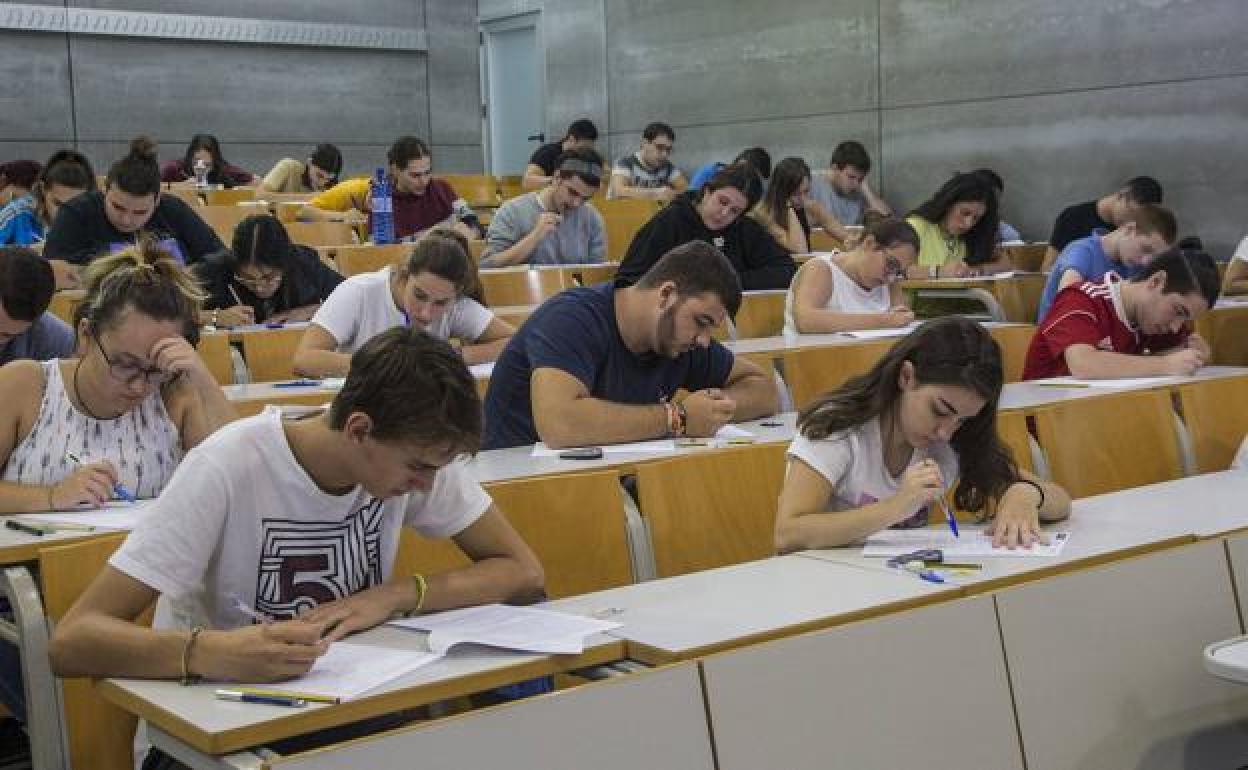 Imagen de la última prueba de acceso a la universidad, celebrada en septiembre. 