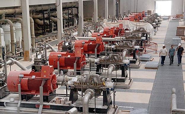 Instalaciones de la desaladora de San Pedro del Pinatar. 