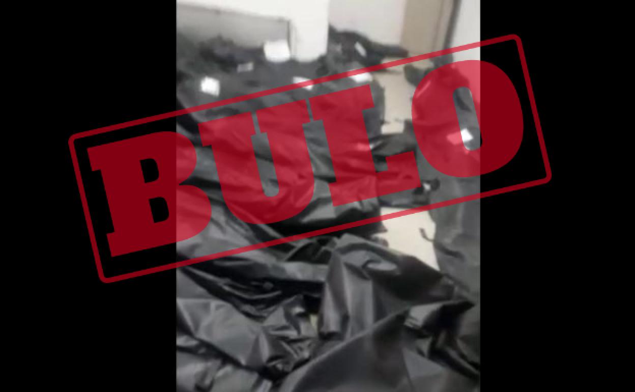 El vídeo con bolsas de cadáveres en un hospital no se grabó en España