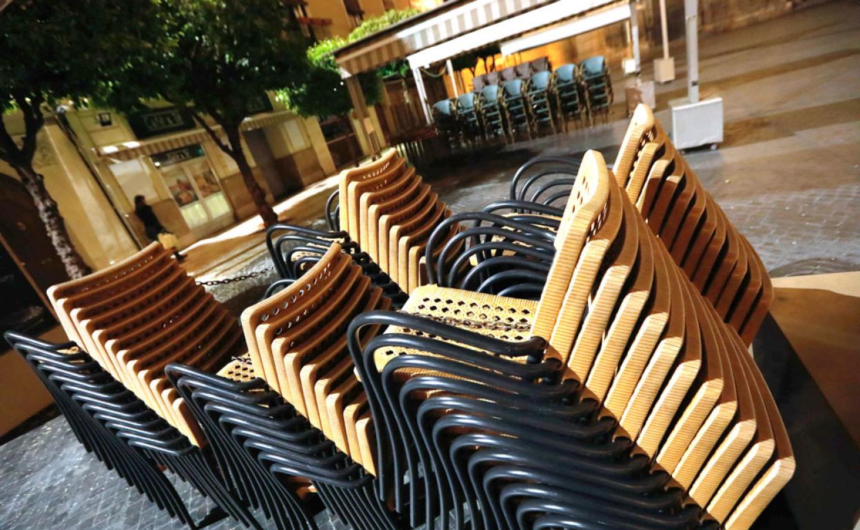 Terrazas recogidas en la plazas de Murcia. 