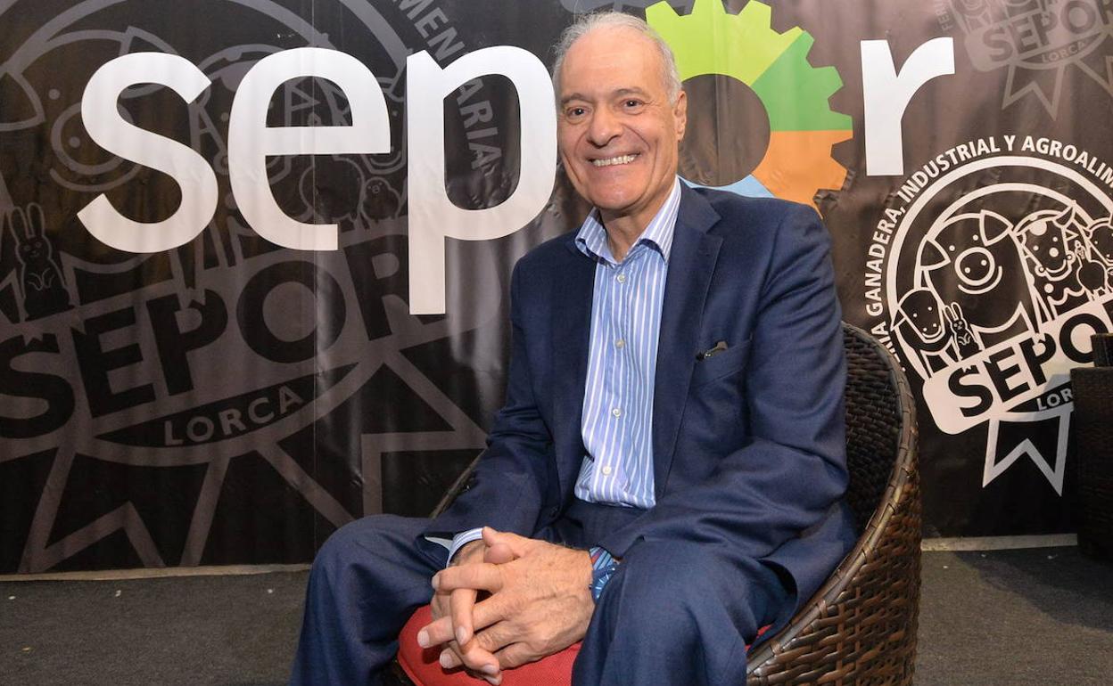 José Manuel Sánchez-Vizcaíno, en una de sus visitas a Lorca. 