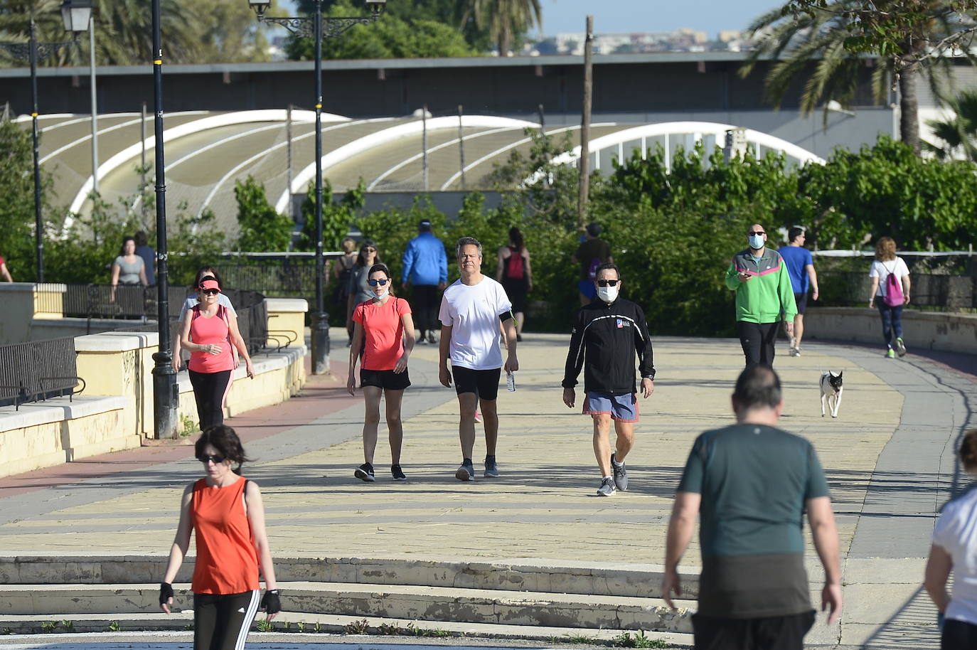 Fotos: Los murcianos salen a pasear y hacer deporte tras más de un mes de confinamiento