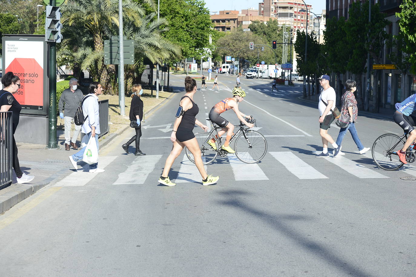 Fotos: Los murcianos salen a pasear y hacer deporte tras más de un mes de confinamiento