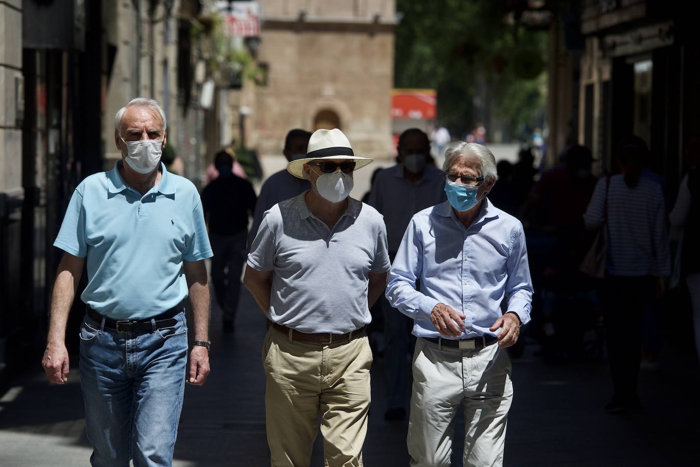 Fotos: Las mascarillas toman las calles de Murcia