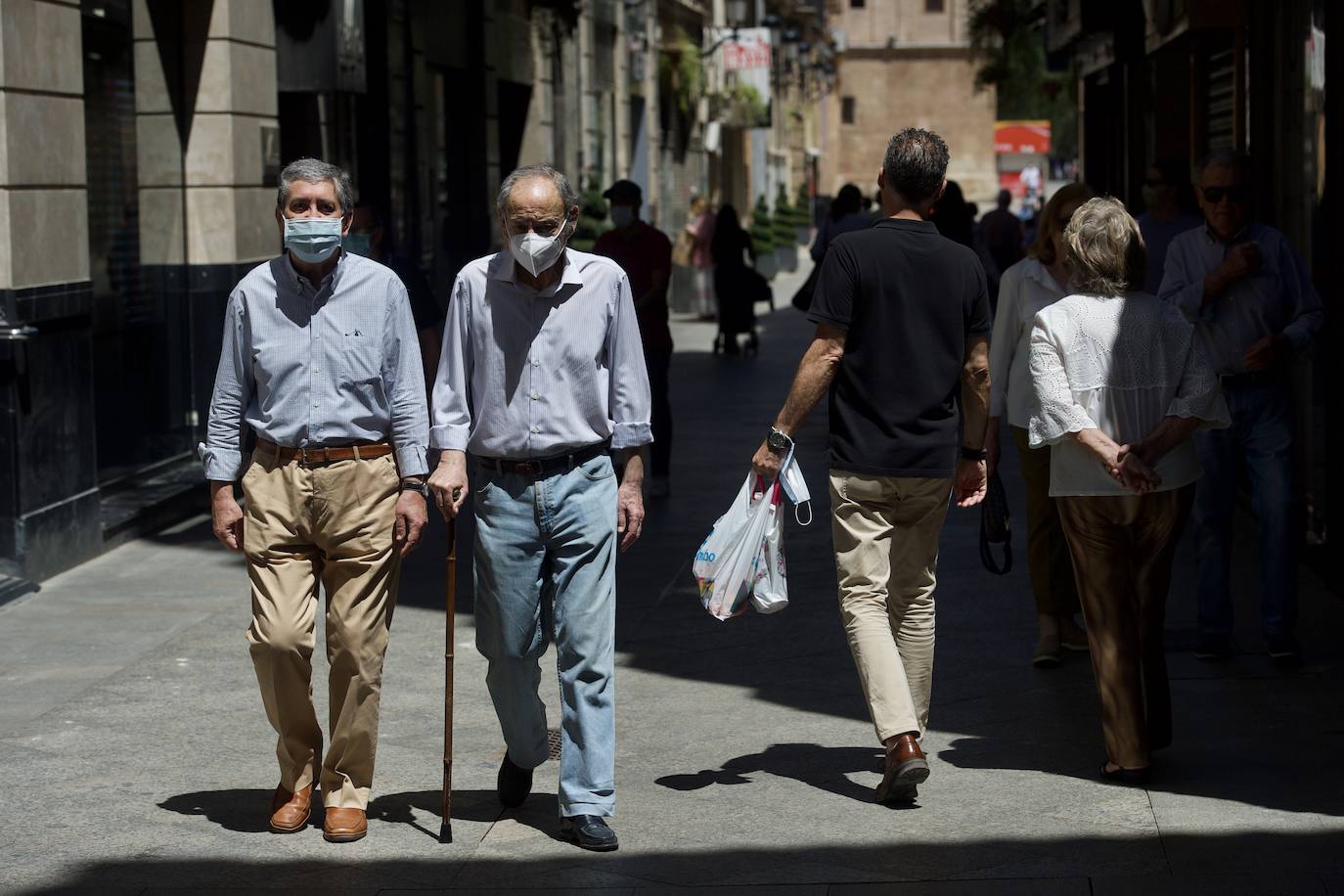 Fotos: Las mascarillas toman las calles de Murcia