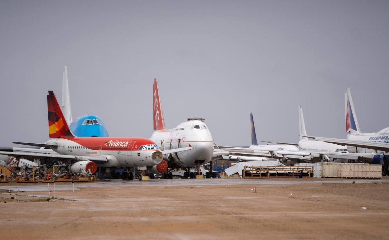 Aeropuerto de Teruel, a mediados de mayo. 