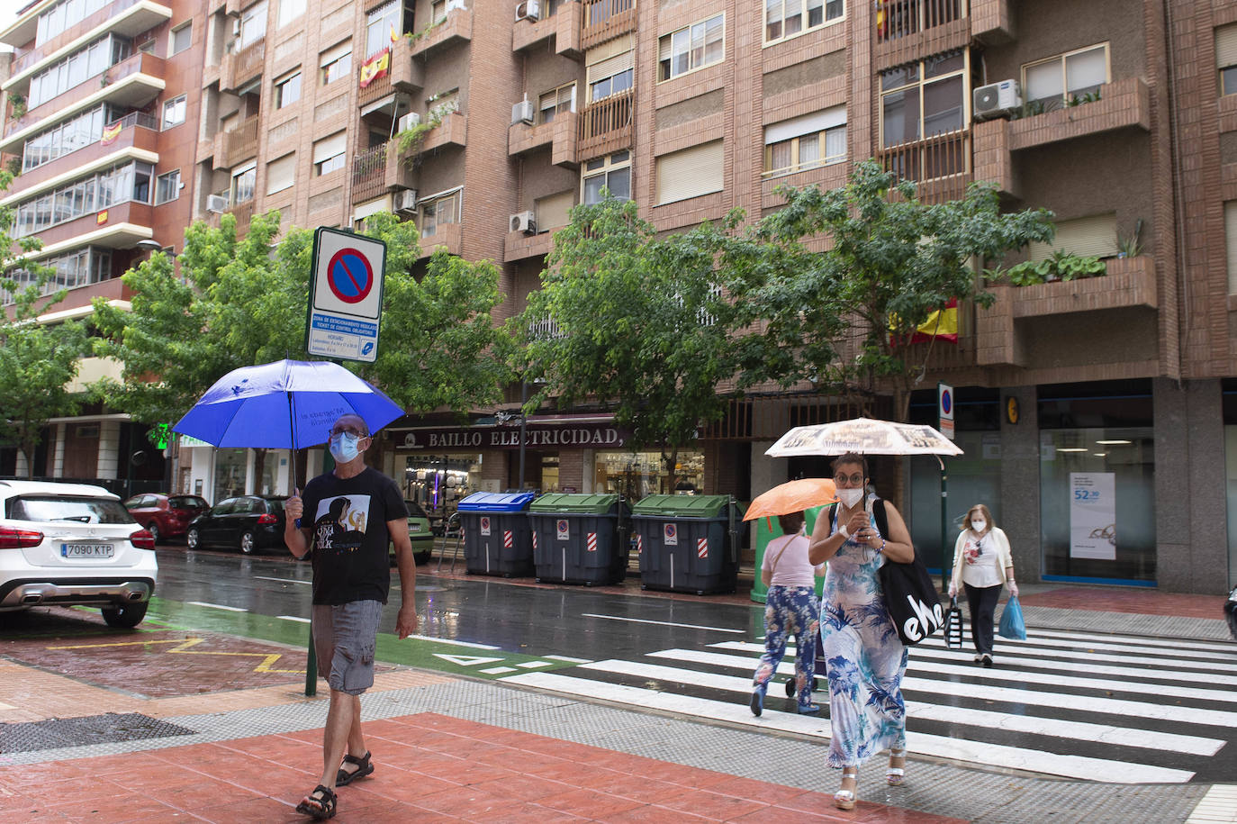 Fotos: Las lluvias provocan cinco accidentes y 68 incidencias en la Región