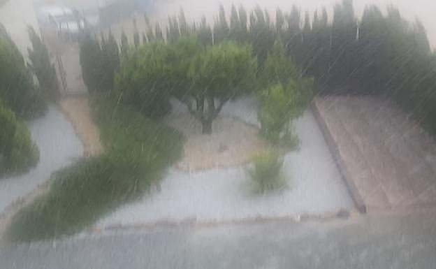 Granizo en La Hoya.