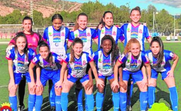 Alineación del Lorca Féminas en uno de sus últimos partidos previos al parón.